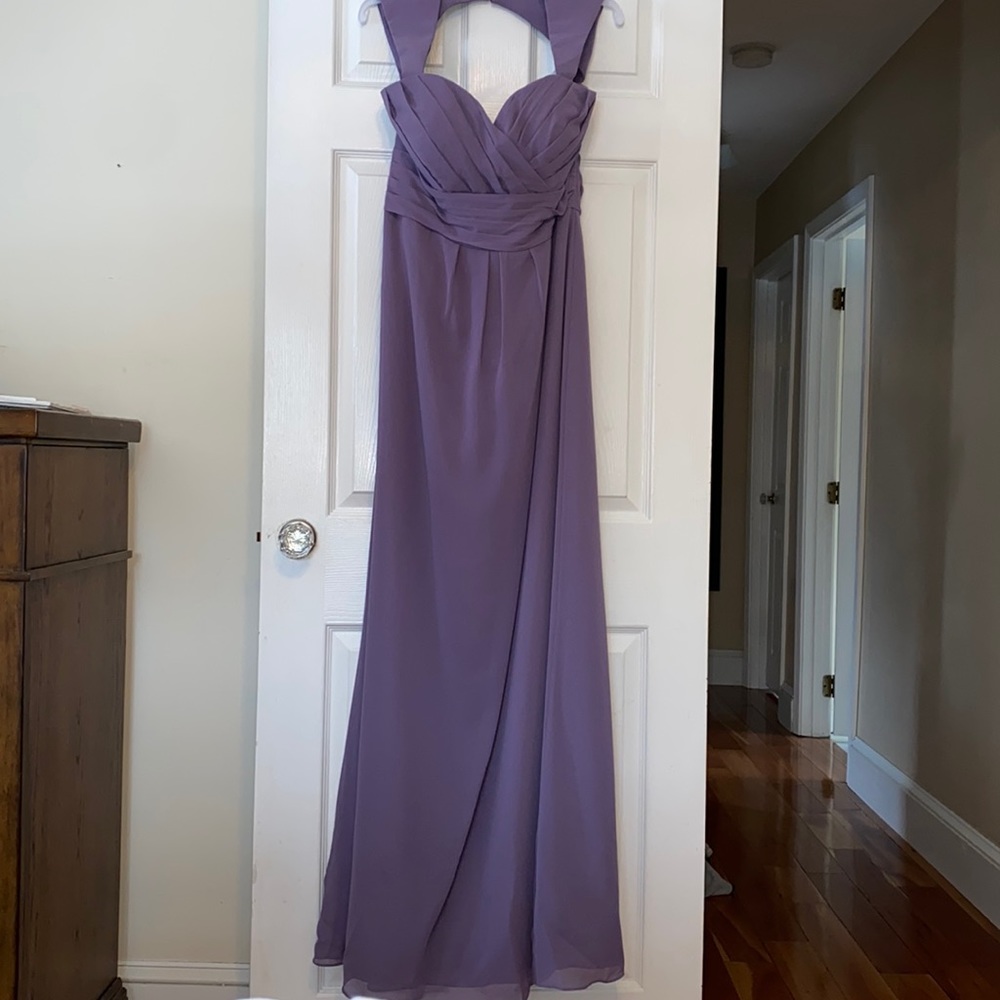 Bill Levkoff Dress in pale purple.